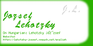 jozsef lehotzky business card